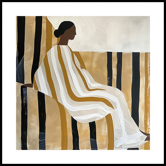 Lady In Stripes Poster