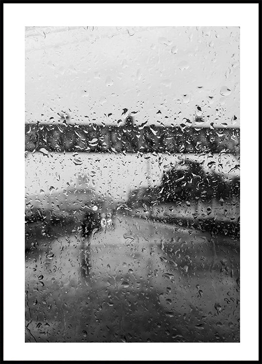 Behind Rain Drops Poster - Posterbox.dk