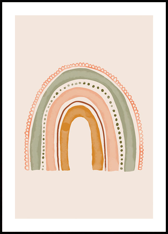 Boho Rainbow Poster - Posterbox.dk