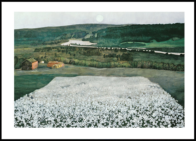 Flower Meadow in the North By Harald Sohlberg Poster - Posterbox.dk