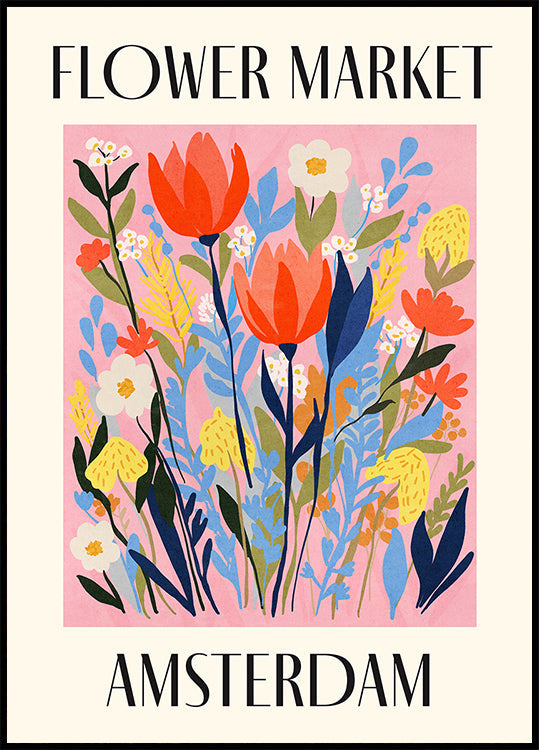 Flower Market Amsterdam Netherlands Poster