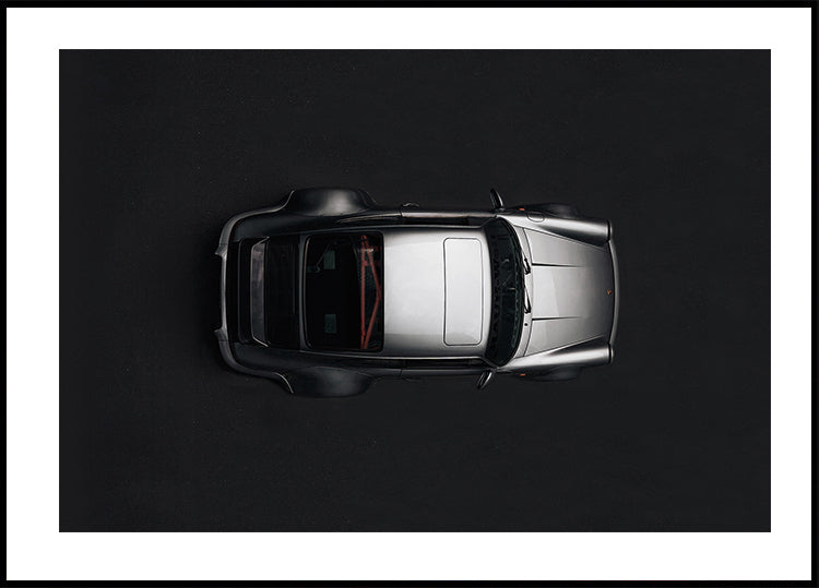 Retro Porsche 911 Gray Poster - Posterbox.dk