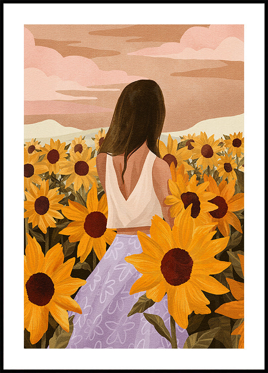 Sunflower Evenings Poster