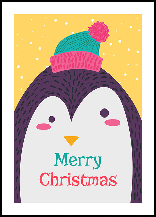 Xmas Card With Penguin By Barsrsind Poster