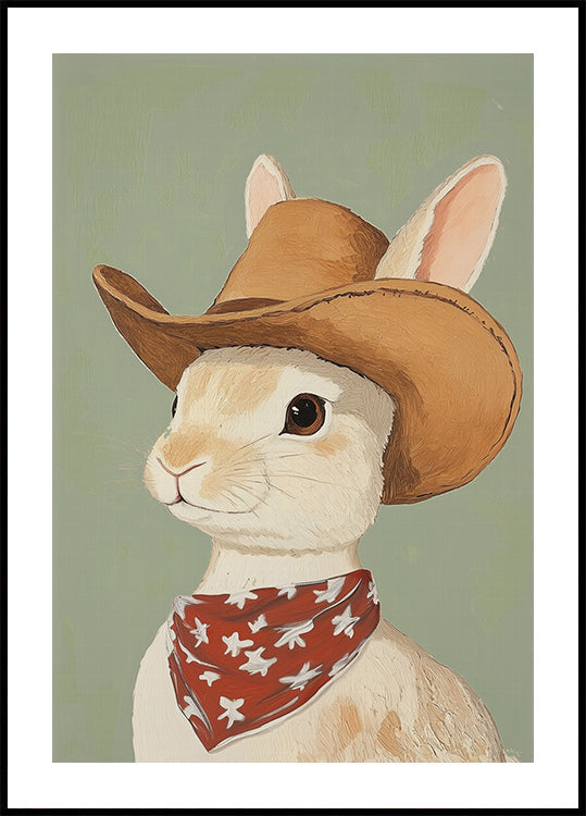 Cowboy Rabbit Poster