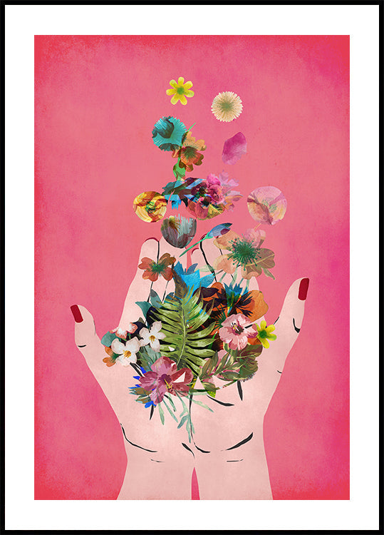 Blooming in Hands Poster