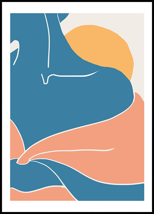 Blue Shoulder Poster