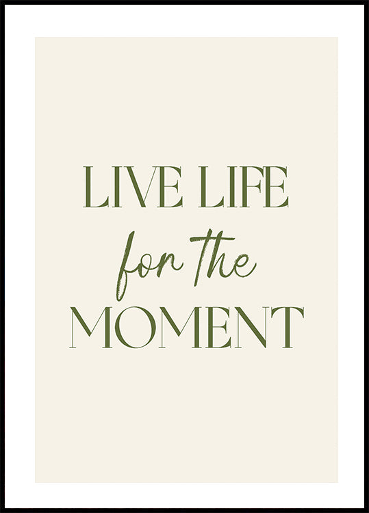 Live Life Poster - Posterbox.no