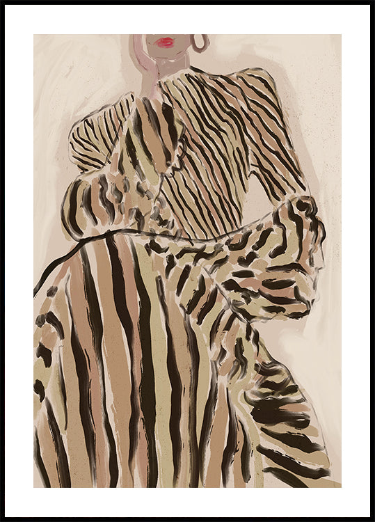 Zebra Elegance Poster