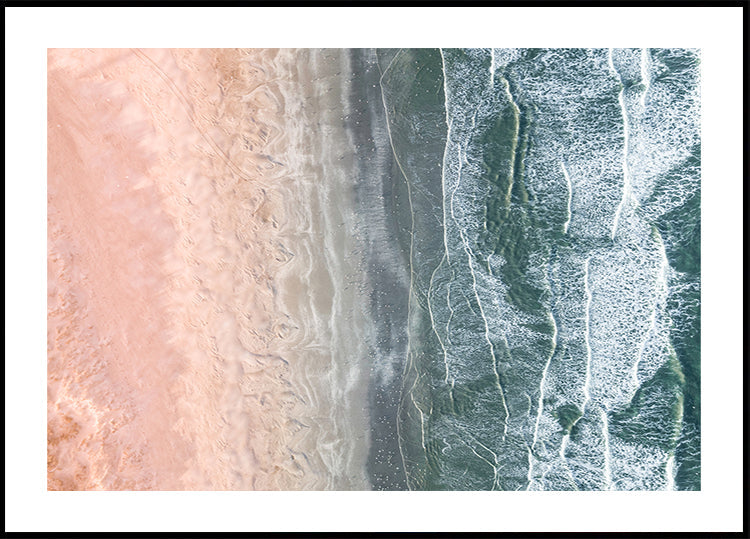 Pink and blue coastal poster