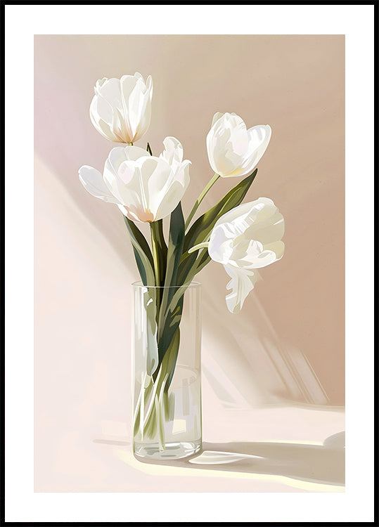 Elegant White Blooms Poster