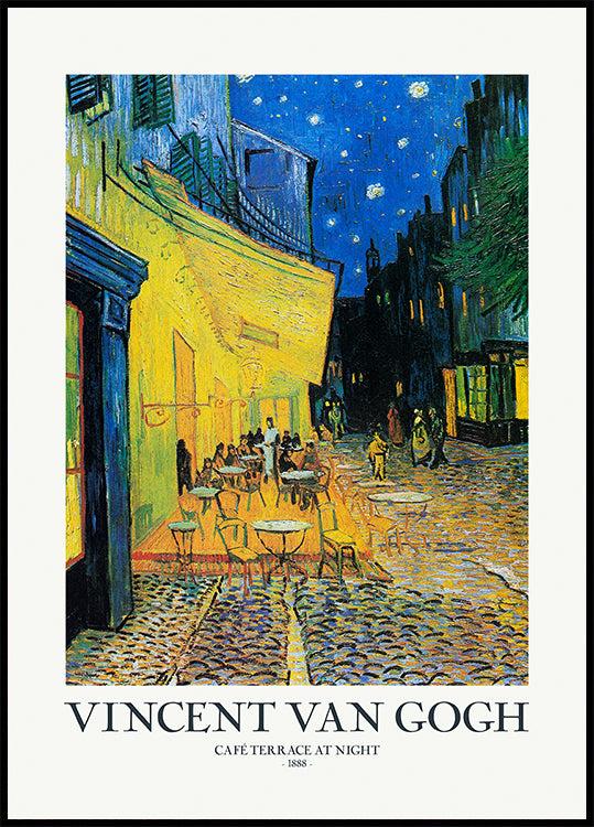 Café Terrace At Night Poster