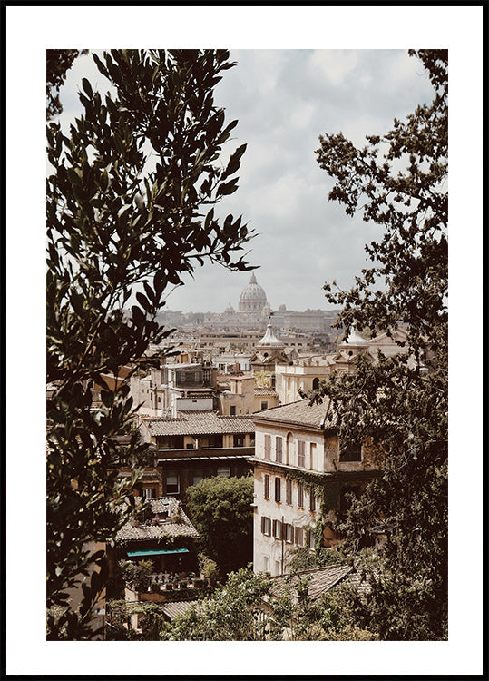 A View Of Rome Through The Leaves Poster - Posterbox.dk