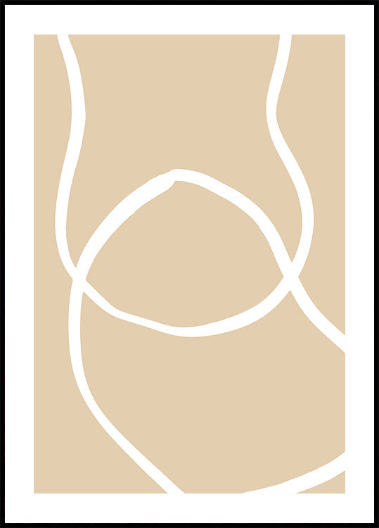 Beige Lines 04 Poster