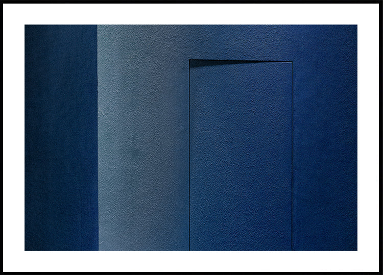 Blue minimalism or a secret door Poster