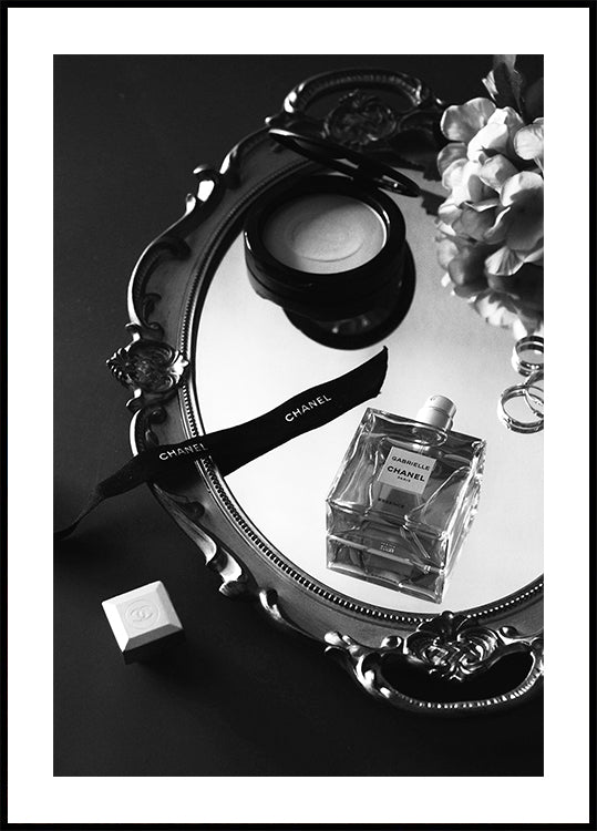 Chanel Perfume Beauty Black & White Poster