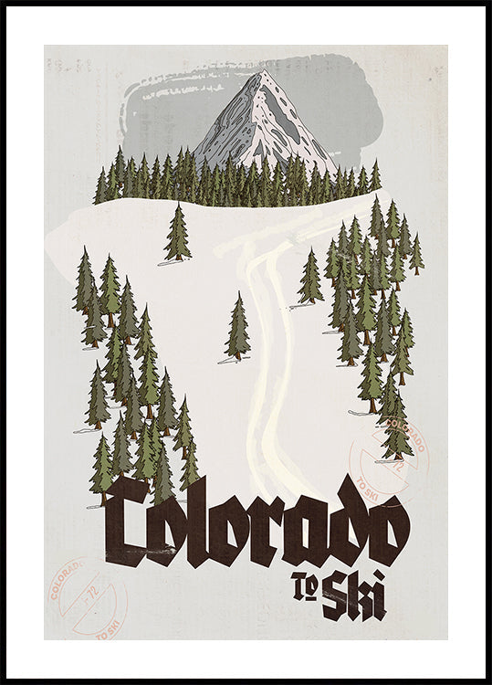 Colorado Two Ski Poster