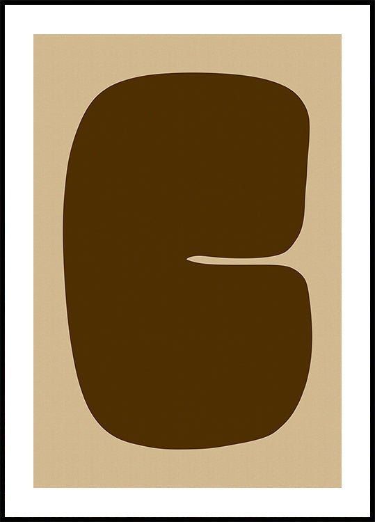 Bold Brown Shape Poster