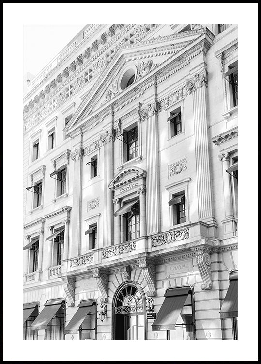Cartier New York Boutique Black & White Poster