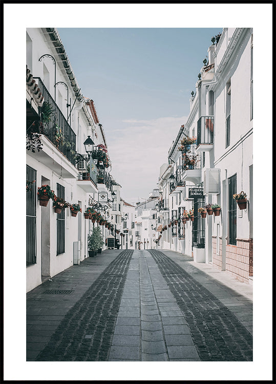 Spanish Streets of Mijas Poster - Posterbox.dk