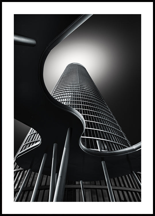 Waves, Columns & Tower Poster