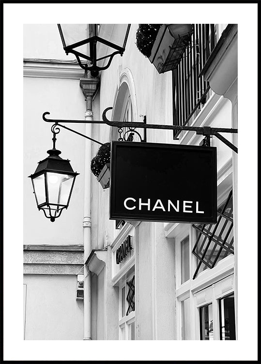 Chanel Paris Black & White Poster