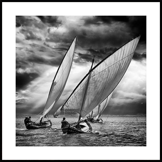 Sailboats and Light Poster
