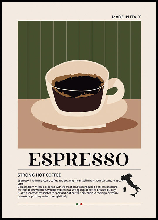 Espresso Strong Coffee Poster - Posterbox.dk