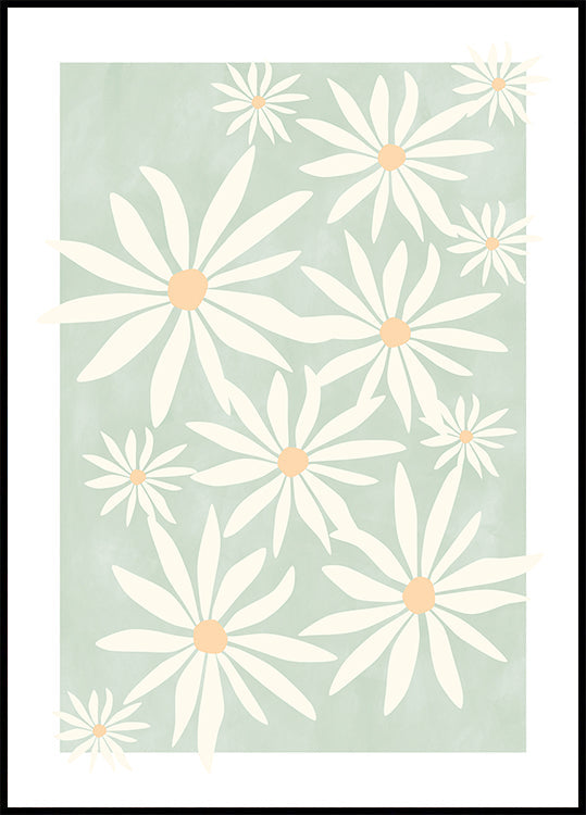 Petals on Sage Poster