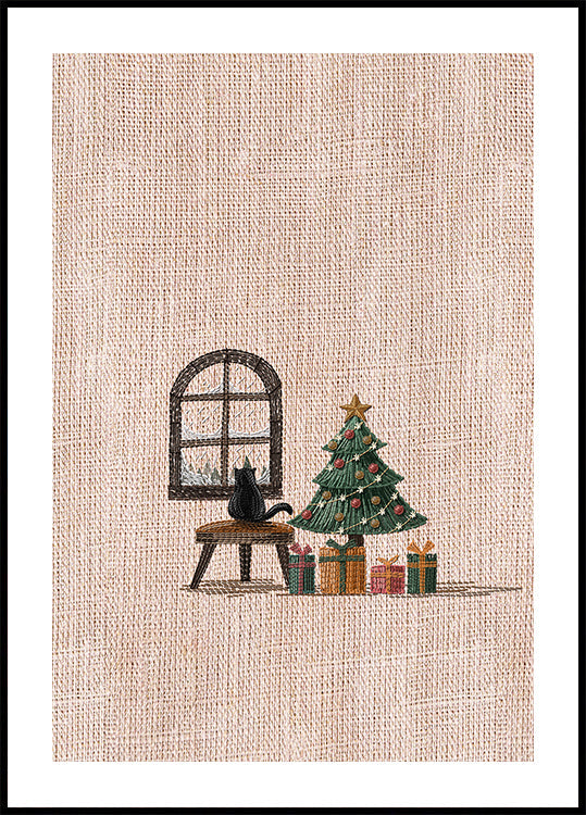 Cat in Cozy room Poster