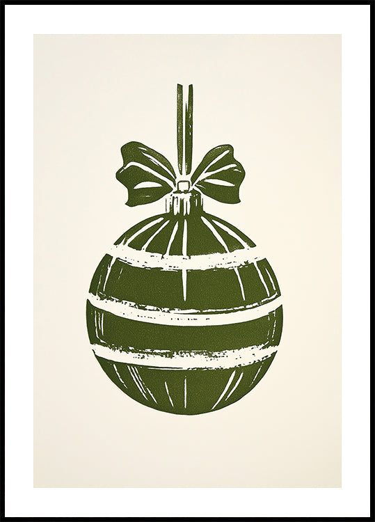 Christmas Ornament Green Poster