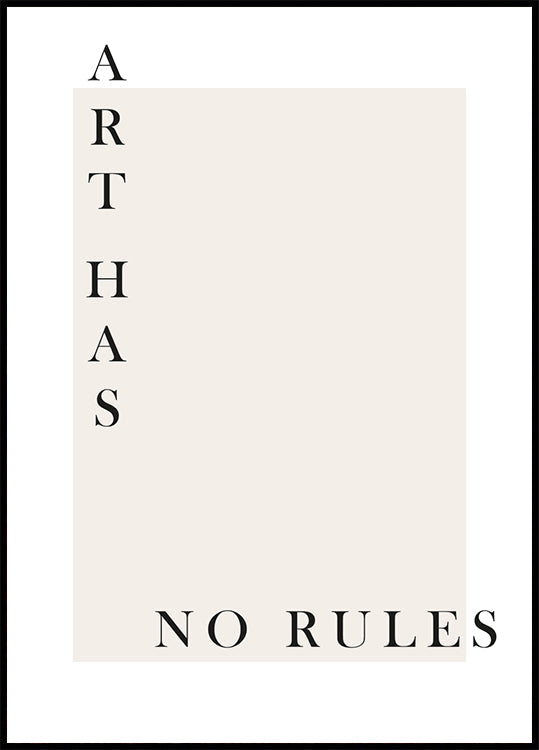 Art Has No Rules Poster - Posterbox.no