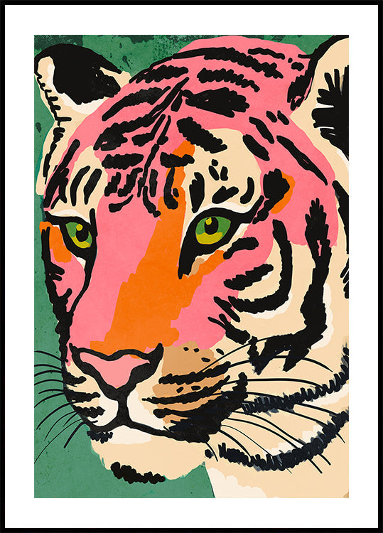 Vibrant Tiger Gaze Poster