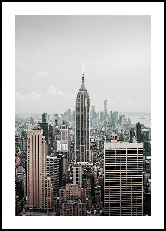 Skyline of New York City with the Empire State Building Poster - Posterbox.dk