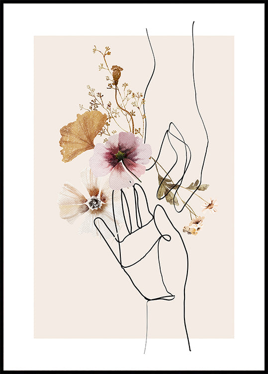 Wildflower Hands Poster