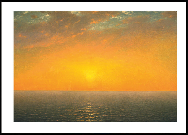 Sunset On the Sea By John Frederick Kensett Poster - Posterbox.dk