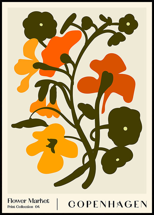 Flower Market. Copenhagen Poster