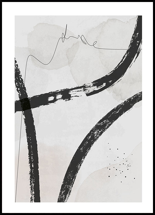 Abstract Line Art Composition Poster - Posterbox.dk