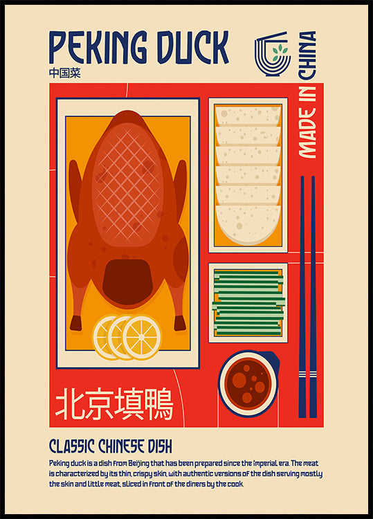 Peking Duck Japanese Food Print Poster