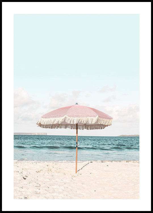 Pink Umbrella Poster