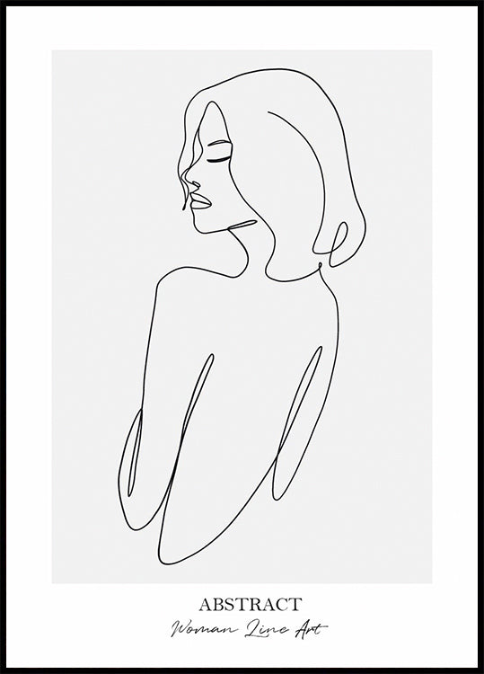 Woman Line Art Poster - Posterbox.dk