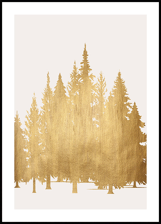 Tannenwald (gold) Poster