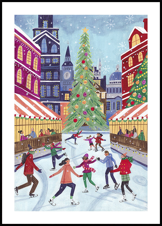 Skating in London Poster