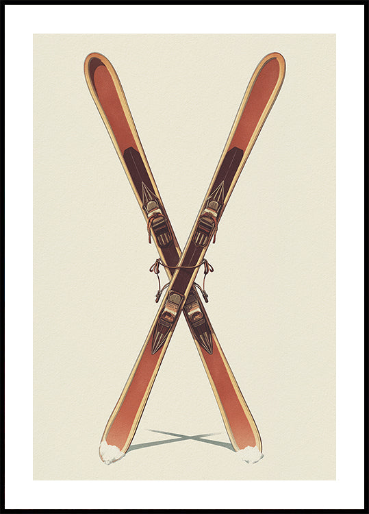 Wooden Skis Poster