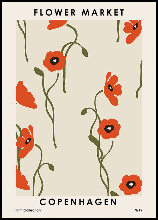 Flower Market Copenhagen Poster