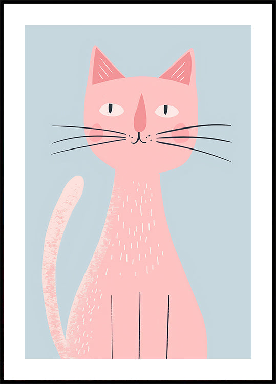 Pink Cat Poster - Posterbox.dk