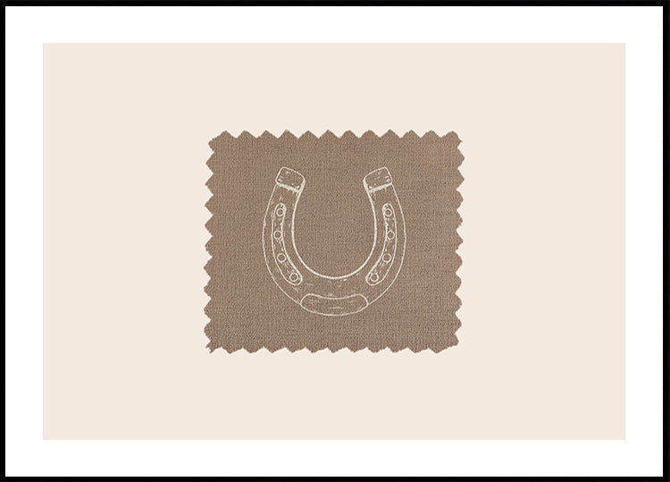 Rustic Horseshoe Linen Poster