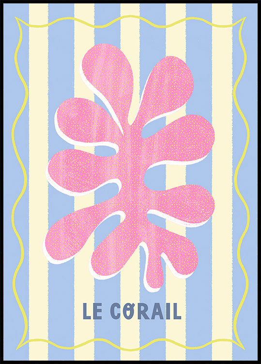 Le Corail Blue/Cream Poster