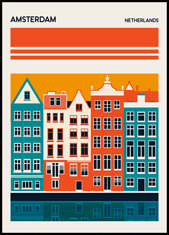 Amsterdam Travel Poster Poster