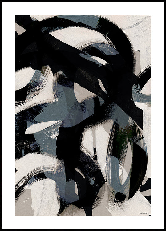 Abstract Brush Strokes 152 Poster